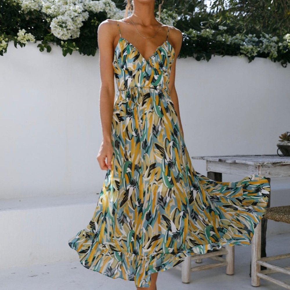 Hello Molly: LAY IT OUT MIDI DRESS BLUE Size Medium